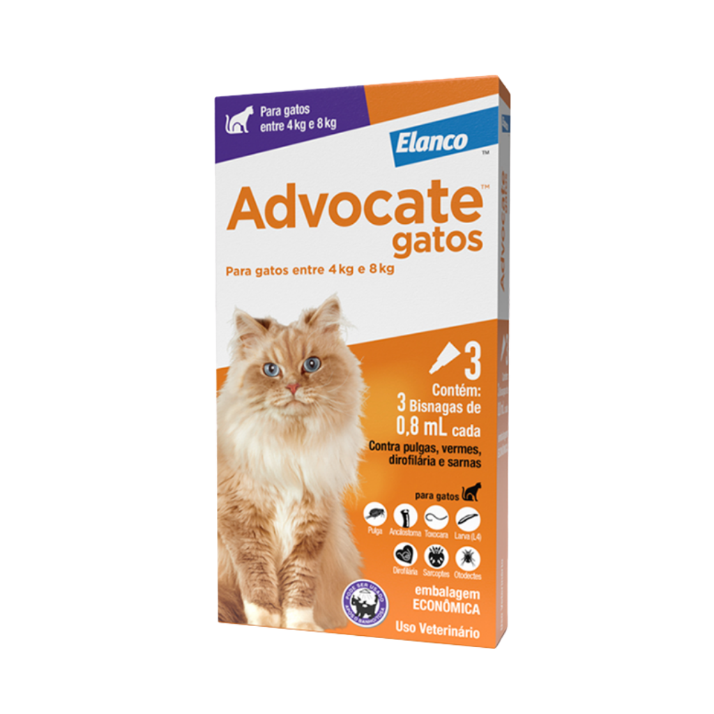ADVOCATE GATOS 0,8ML/4-8 KG