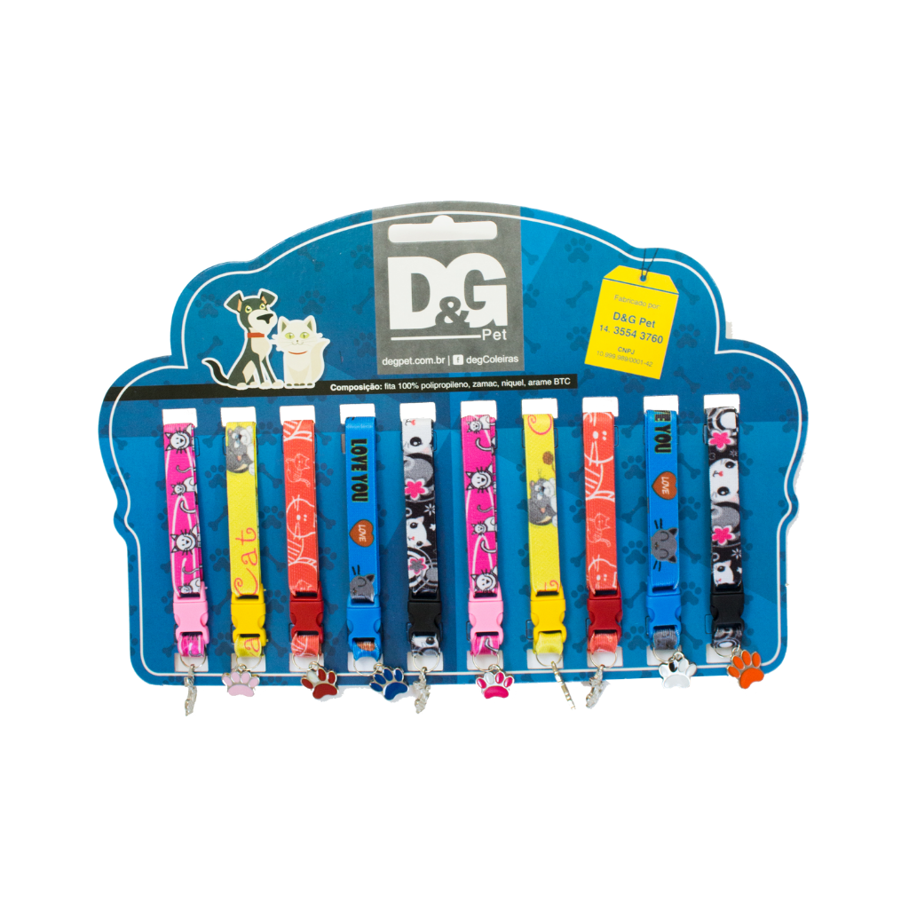 CART. COLEIRA GATO C/PING/ENFEITE PUPPY